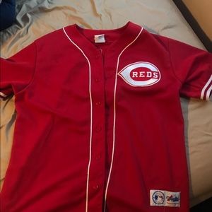 deion sanders reds jersey